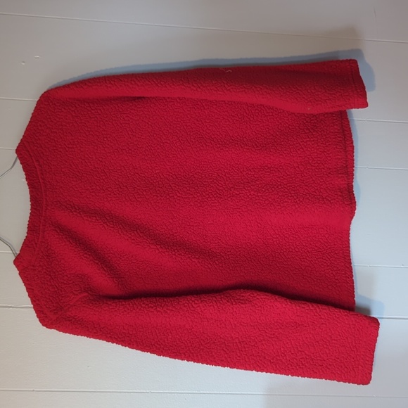 Disney Mickey Soft Sherpa Fleece L 12-14 Red Sweatshirt Lounge Pajama Top - Picture 3 of 3